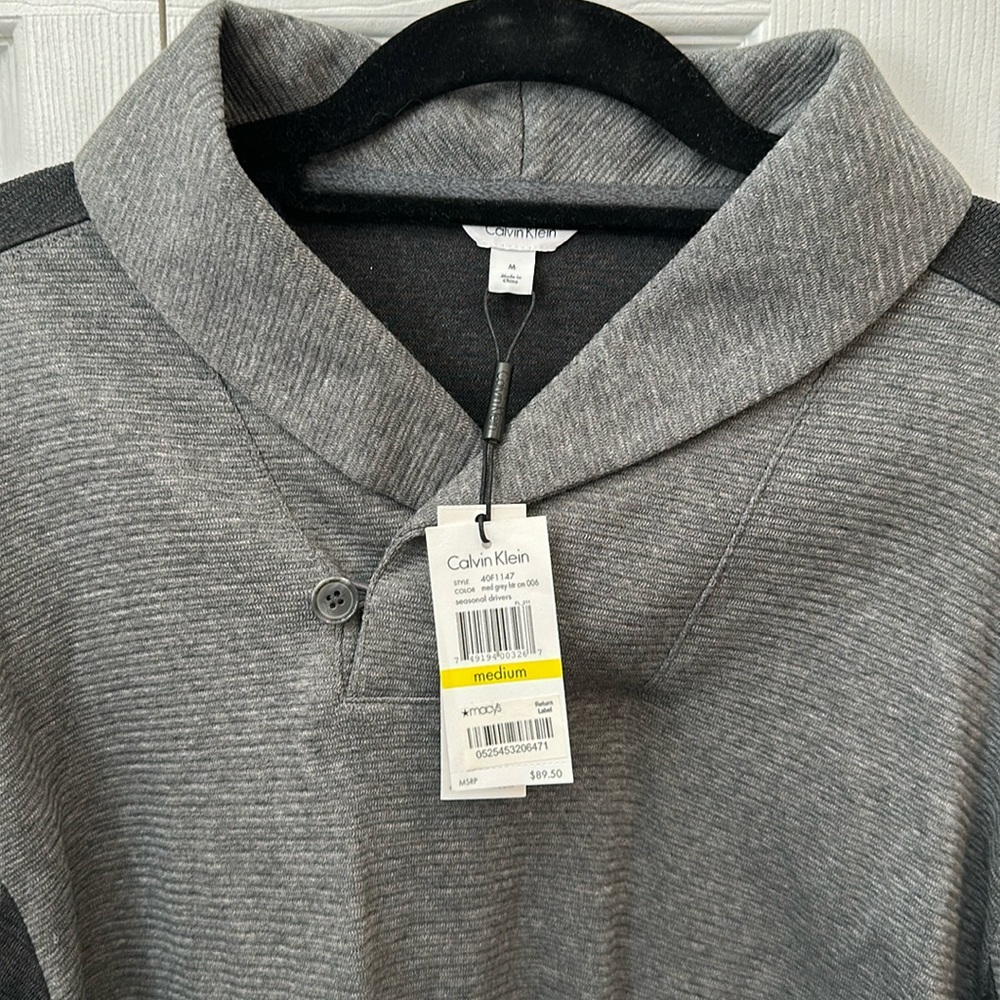 Calvin Klein Men’s Collared Long Sleeve Shirt NWT